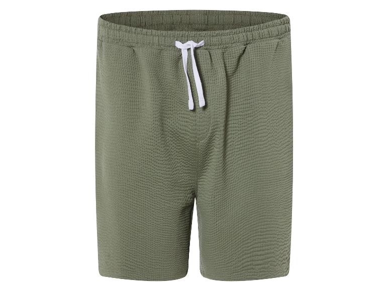 Khaki shorts met trekkoord.