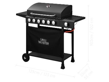 GRILLMEISTER Barbecue à gaz 6+1