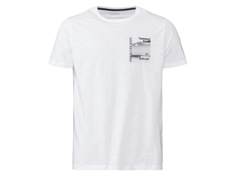 Aller en mode plein écran LIVERGY® T-shirt en coton avec col rond - Photo 2