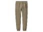 Dos d'un pantalon de jogging vert en polaire avec une poche arrière.