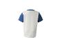 Wit en blauw T-shirt met korte mouwen voor kinderen, achteraanzicht