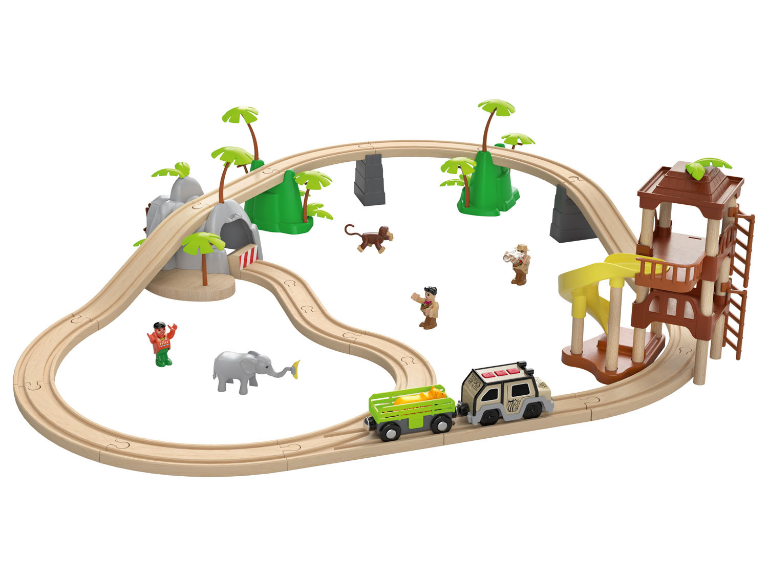 PLAYTIVE® Jouets en bois Train de passagers