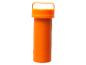 Oranje opbergdoos met handvat.