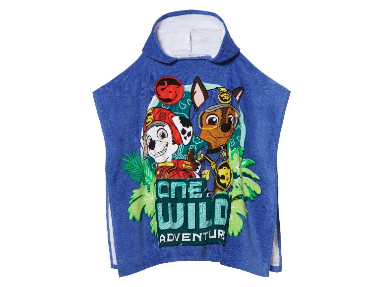 Paw Patrol badcape met capuchon, blauw, avontuur thema.