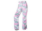 Skibroek met camouflageprint in roze en grijs.