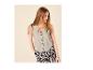 Damesvest met knopen en bedrukte broek