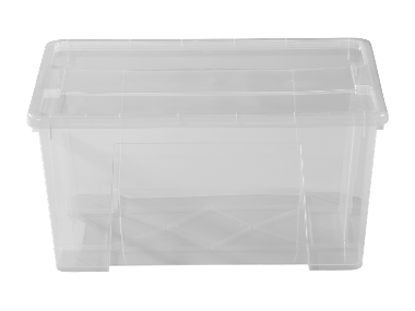 W5 Boîte transparente avec couvercle, 45 L