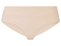 Culotte beige en tissu lisse.