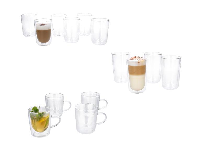 Dubbelwandige glazen voor koffie, thee en andere dranken.