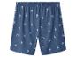 Short de pyjama bleu avec imprimé de voiliers.