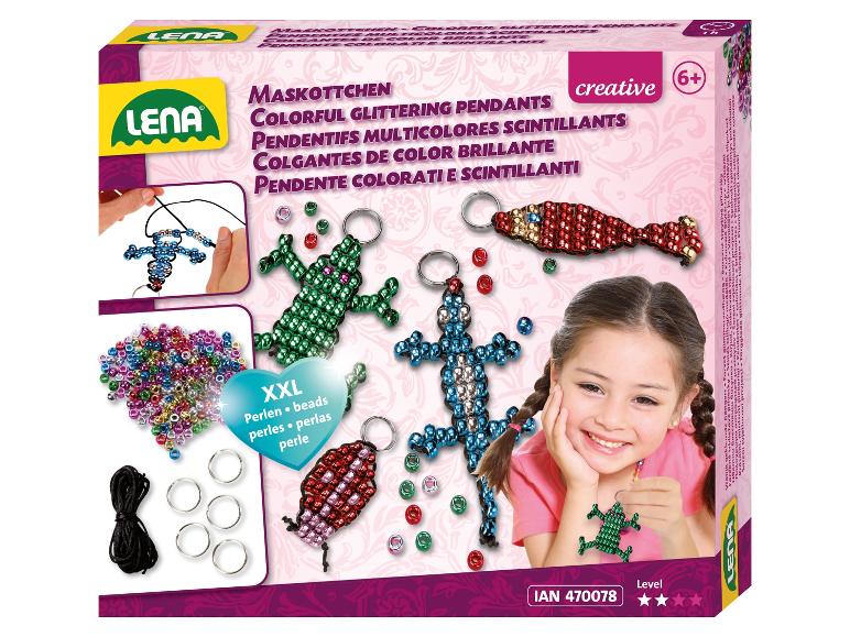 Lena creatieve set met kralen voor het maken van kleurrijke glimmende hangers