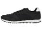 Zwarte sneakers met witte zool en veters