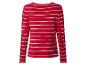 Haut à manches longues rayé rouge et blanc, vue de dos