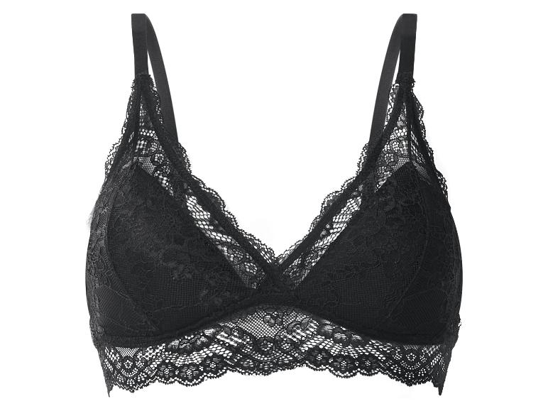Zwarte kanten bralette met verstelbare bandjes.