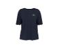 T-shirt bleu foncé à manches courtes avec le texte 'Sea la vie' sur la poitrine.