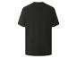 T-shirt noir à manches courtes avec poignets blancs, vue de dos