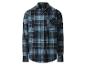 Chemise à carreaux en flanelle bleue et noire