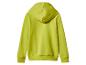 Limoengroene hoodie, achteraanzicht