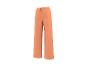 Pantalon large femme couleur pêche avec cordon de serrage à la taille.