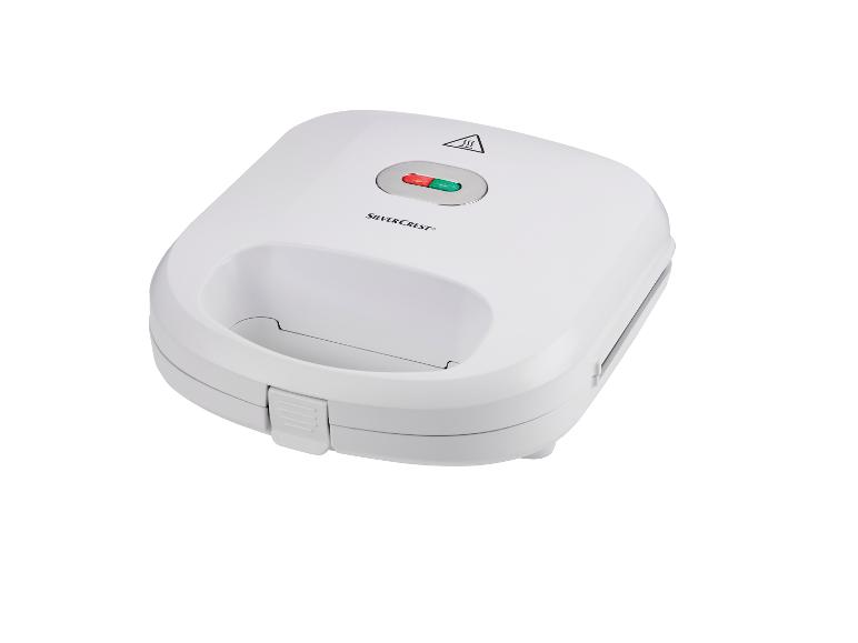 Een witte SilverCrest sandwichmaker.