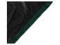 Close-up van zwart onkruiddoek met groene rand