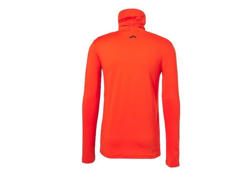 Oranje shirt met lange mouwen en hoge kraag
