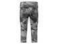 Zwarte leggings met grijze bloemenprint