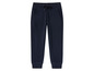 Een paar donkerblauwe joggingbroeken.