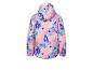 Veste florale colorée avec capuche et poignets élastiques.