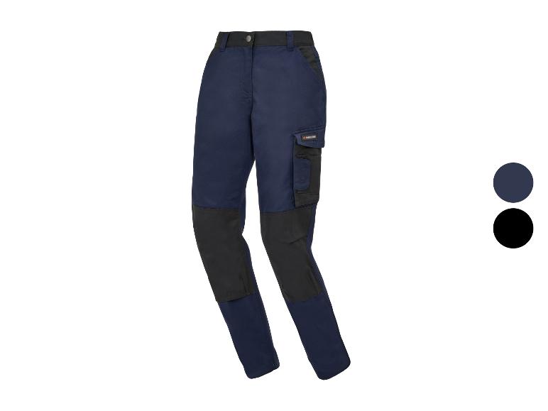 Pantalon de travail bleu avec détails noirs et poches cargo, avec logo Parkside