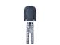 Herenpyjama met blauw shirt met lange mouwen en geruite broek.