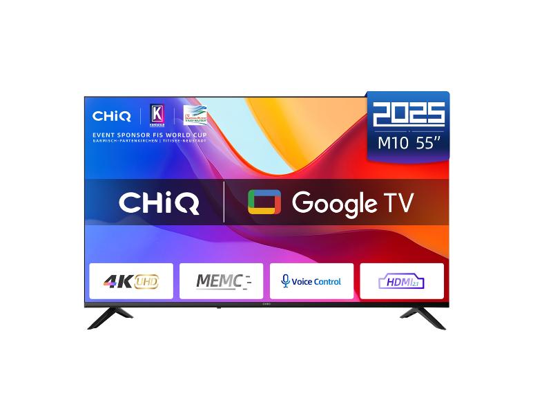 ChiQ M10 55' 4K UHD televisie met Google TV, stembediening en HDMI 2.1