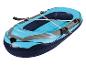 Crivit opblaasboot in blauw en grijs met peddels.