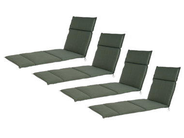 LIVARNO® Set de 4 coussins pour chaise longue 190 x 58 cm »Houston«