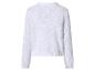 Pull en maille blanc à manches longues avec motif losanges, vue de dos.