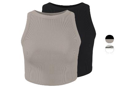 esmara® Crop-tops pour femmes, 2 pièces