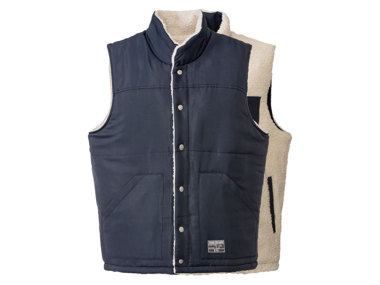 Ga naar volledige schermweergave: LIVERGY® Omkeerbare bodywarmer met imitatielamsvacht - afbeelding 10