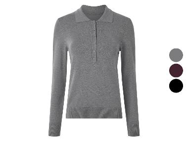 ESMARA® Pull polo en maille fine pour femmes