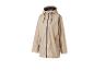 Beige regenjas met zwarte rits