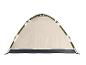 Tente de camping beige et olive.