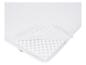 Wit matras met rits, toont de schuimvulling binnenin.