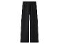 Pantalon large noir pour femme avec taille élastique.