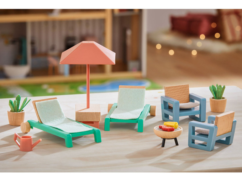 Aller en mode plein écran Playtive Set de meubles ou set de poupées en bois - Photo 9