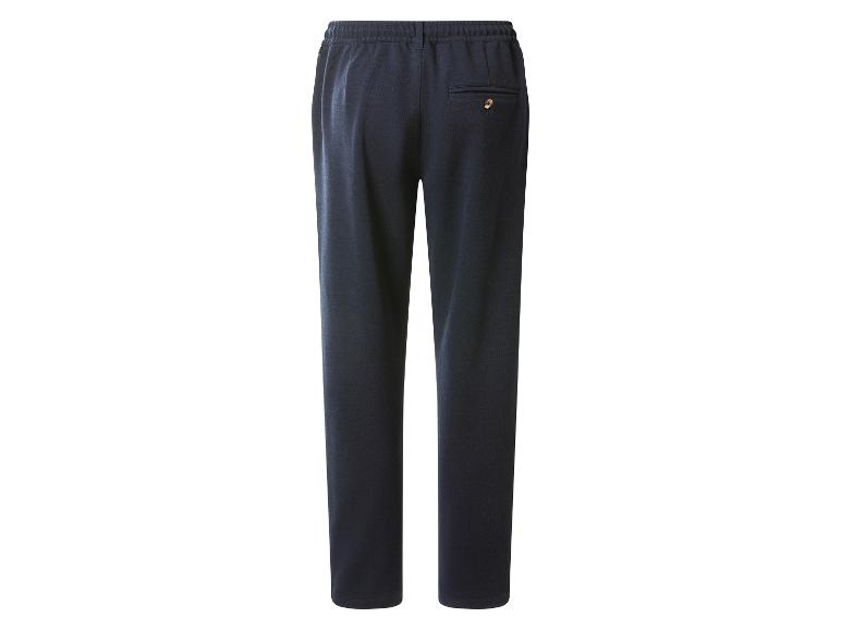 Donkerblauwe joggingbroek voor heren met elastische tailleband en achterzak met knoop