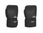 Twee zwarte bokshandschoenen van Crivit, 12 oz en 14 oz.