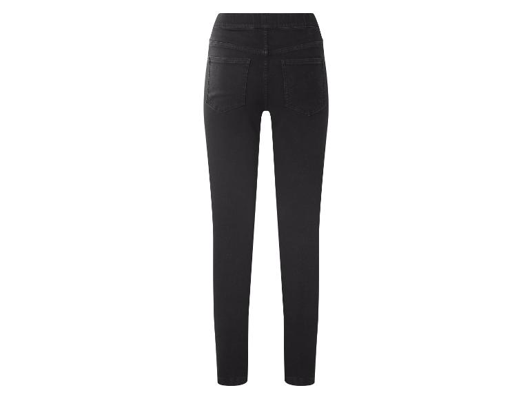Jean noir femme avec taille élastique, vue arrière