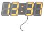 Horloge murale numérique avec chiffres LED orange affichant l'heure 13:37