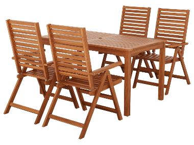 LIVARNO® Ensemble de jardin »Sevilla«: Table avec 4 fauteuils à haut dossier