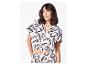 Matchend top en short met zwart-witte abstracte print.