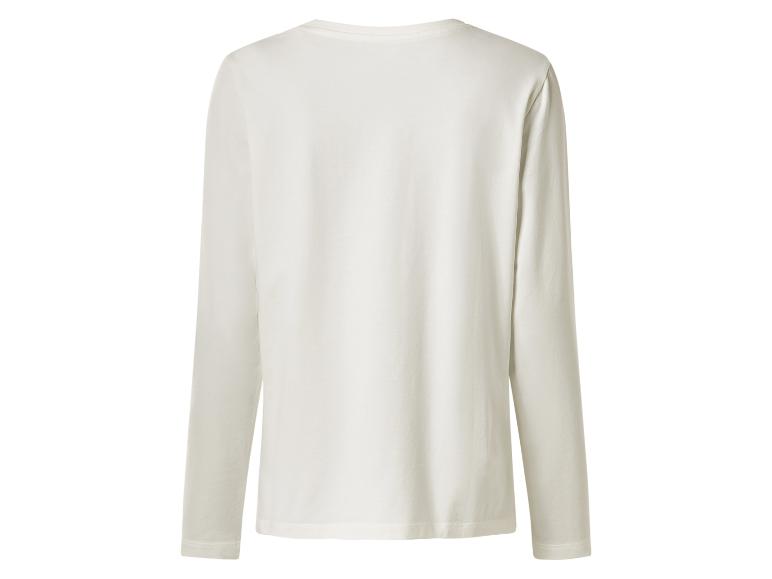 Effen wit heren T-shirt met lange mouwen, achteraanzicht